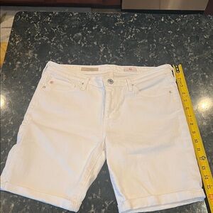 AG Adriano Goldschmied White Denim Bermudas
